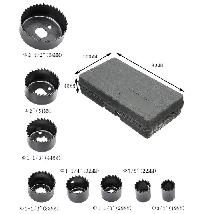 11 PCS / Set 11PCS Woodworking Hole 19-64mm Plaster Plate Ceiling Light Ceiling Eye Hole Saw - Drill & Drill Bits by buy2fix | Online Shopping UK | buy2fix