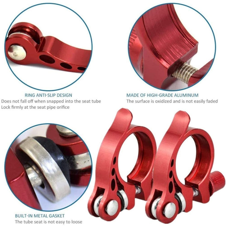 5 PCS Bicycle Accessories Quick Release Clip Road Bike Seatpost Clamp, Size: 34.9mm(Red) - Outdoor & Sports by buy2fix | Online Shopping UK | buy2fix