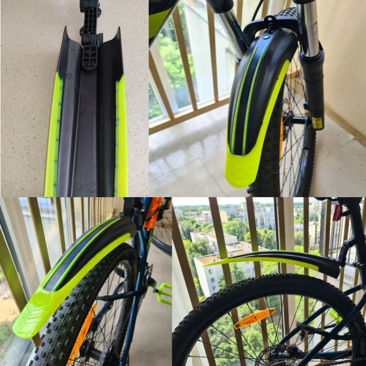 5 Sets  Dual Color Bicycle Mudguard Mountain Bike Fenders Set(All Black) - Outdoor & Sports by buy2fix | Online Shopping UK | buy2fix