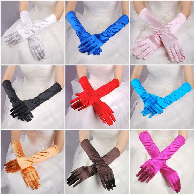 Bride Gloves Satin Long Vintage Travel Sunscreen Dress Wedding Gloves(Champagne) - Outdoor & Sports by buy2fix | Online Shopping UK | buy2fix