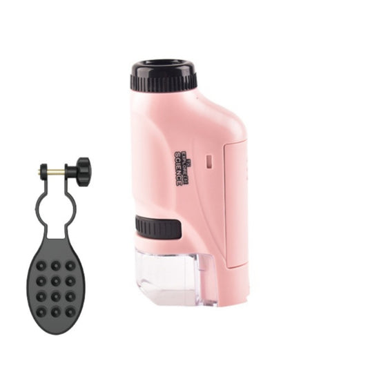Children Handheld Portable Laboratory Equipment Microscope Toys, Colour: Lite + Bracket (Pink) - Consumer Electronics by buy2fix | Online Shopping UK | buy2fix