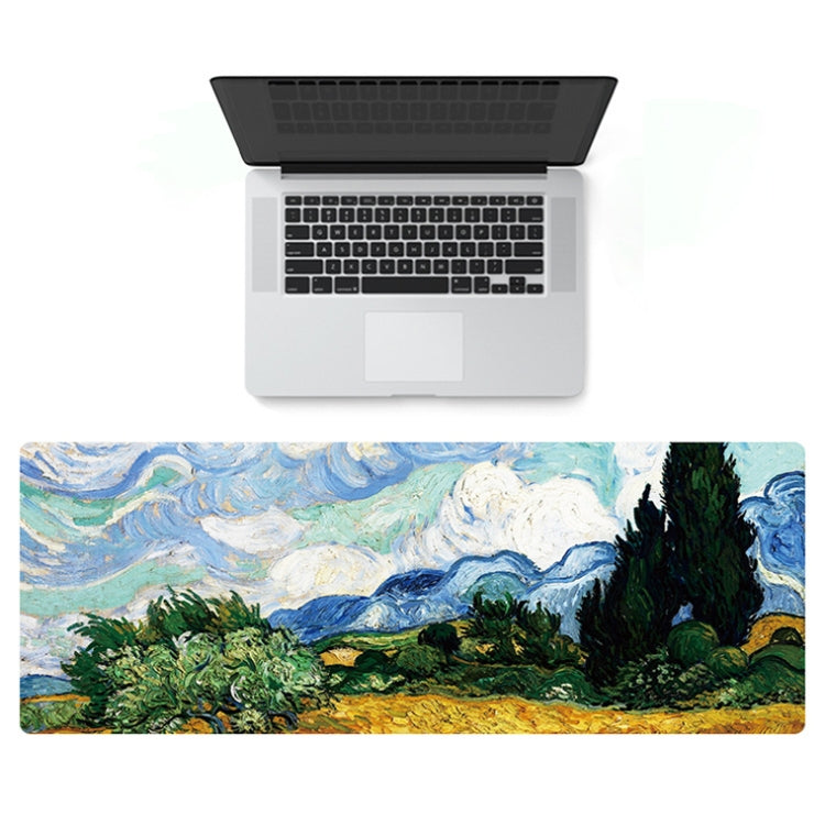 300x800x3mm Locked Am002 Large Oil Painting Desk Rubber Mouse Pad(Starry Night) - Mouse Pads by buy2fix | Online Shopping UK | buy2fix