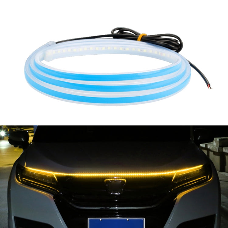Car LED Streamer Decorative Hood Atmosphere Lights, Style: Monochrome Yellow Light(1.8m) - In Car by buy2fix | Online Shopping UK | buy2fix