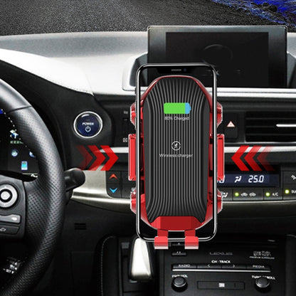 X343 15W Car Wireless Charger Smart Induction Suction Cup Phone Holder(Blue) - In Car by buy2fix | Online Shopping UK | buy2fix