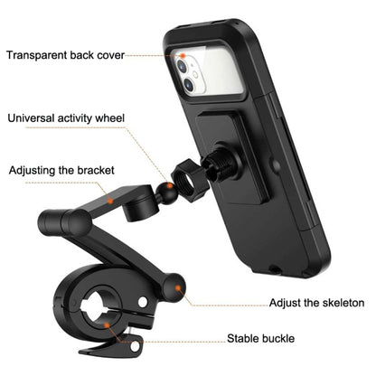 Bicycle Mobile Phone Holder Mountain Bike Waterproof Bag(Black) - Outdoor & Sports by buy2fix | Online Shopping UK | buy2fix