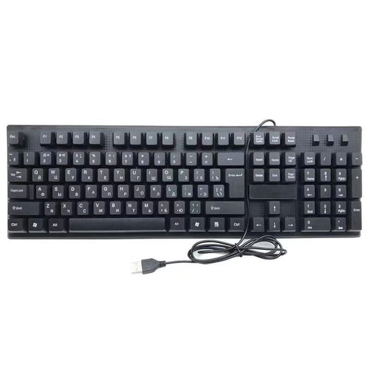 108 Keys Computer USB Wired Keyboard, Cable Length: 1.5m(Russian) - Wired Keyboard by buy2fix | Online Shopping UK | buy2fix