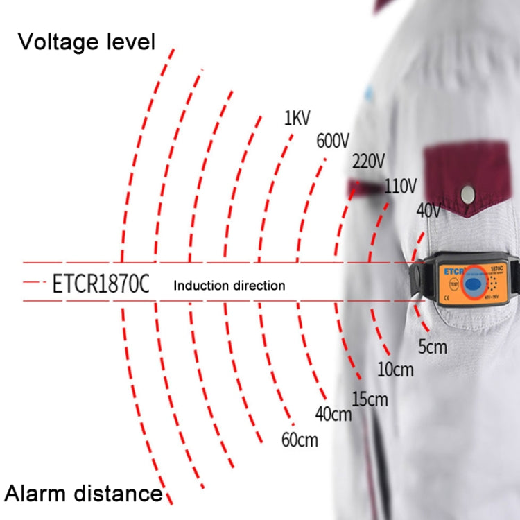 ETCR Non-contact High Voltage Alarm Ellectrician Test Pen, Model: ETCR1870C For Arm - Consumer Electronics by ETCR | Online Shopping UK | buy2fix