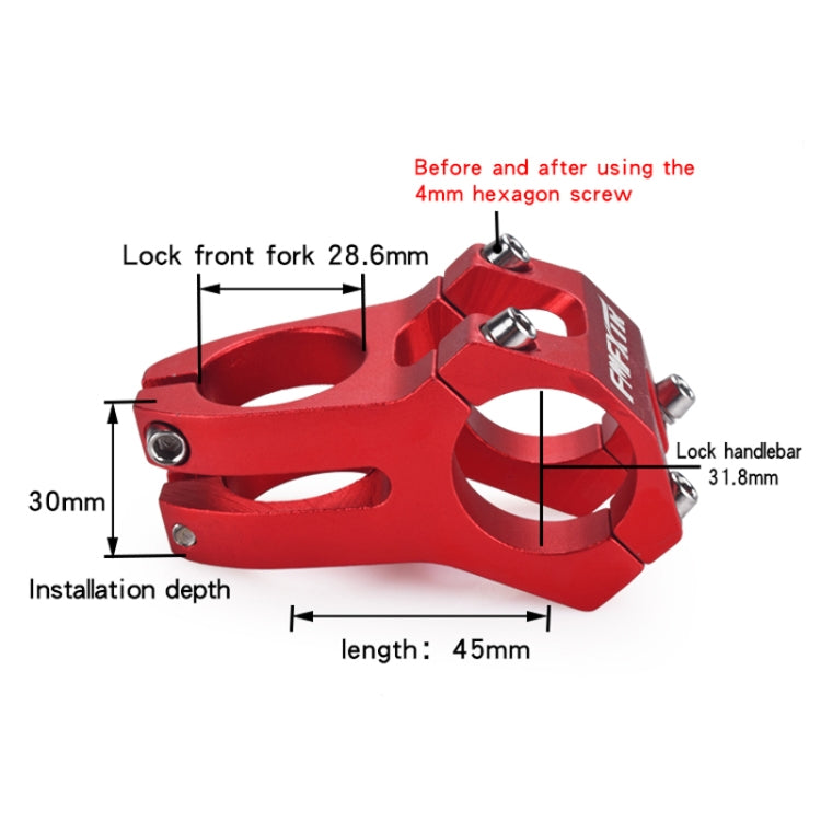 FMFXTR Mountain Bike Stem Tap Accessories Bicycle Hollow Riser(Red) - Outdoor & Sports by FMFXTR | Online Shopping UK | buy2fix