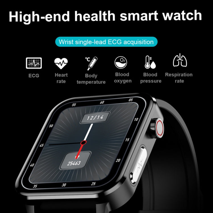 LOANIY E86 1.7 Inch Heart Rate Monitoring Smart Bluetooth Watch, Color: Black Steel - Smart Wear by LOANIY | Online Shopping UK | buy2fix