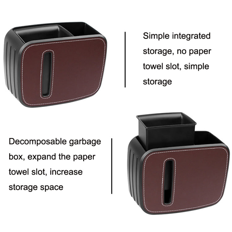 Car Drain Tissue Box Umbrella Storage Pocket Bag Storage Box Car Trash Can(Flip Fur Red) - In Car by buy2fix | Online Shopping UK | buy2fix