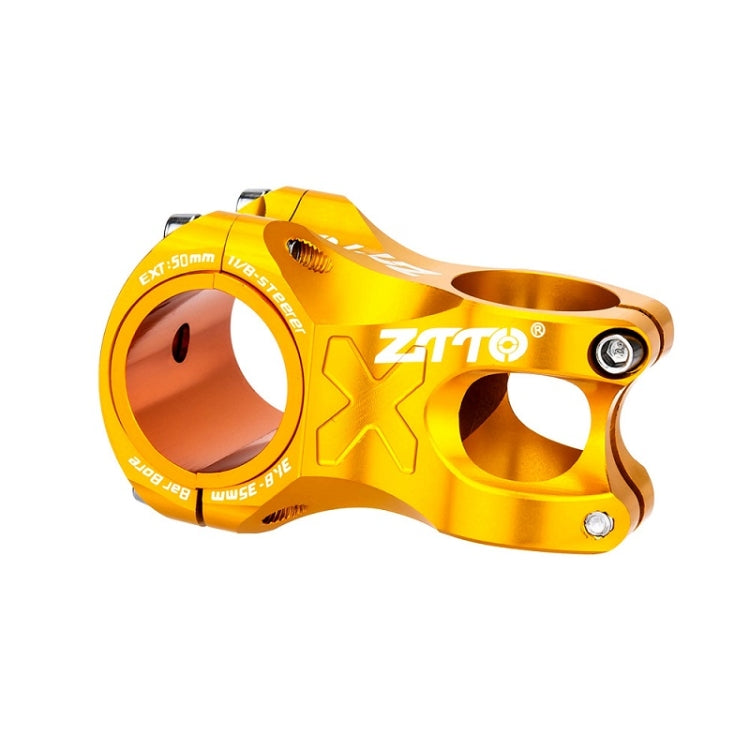 ZTTO Bicycle Handlebar Hollow 0 Degree Short Riser(Gold) - Outdoor & Sports by ZTTO | Online Shopping UK | buy2fix