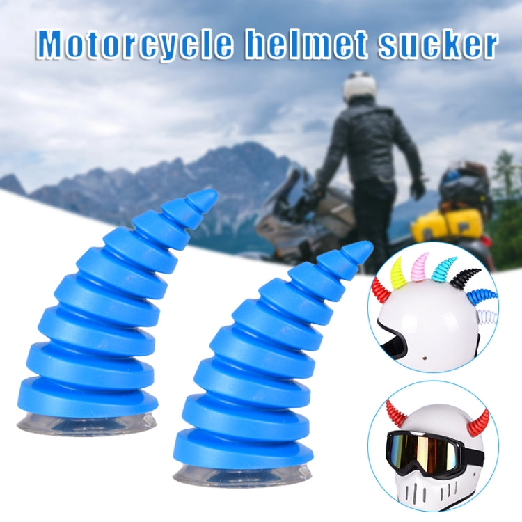 2PCS Motorcycle Horn Sucker Helmet Decoration(Light Blue) - In Car by buy2fix | Online Shopping UK | buy2fix