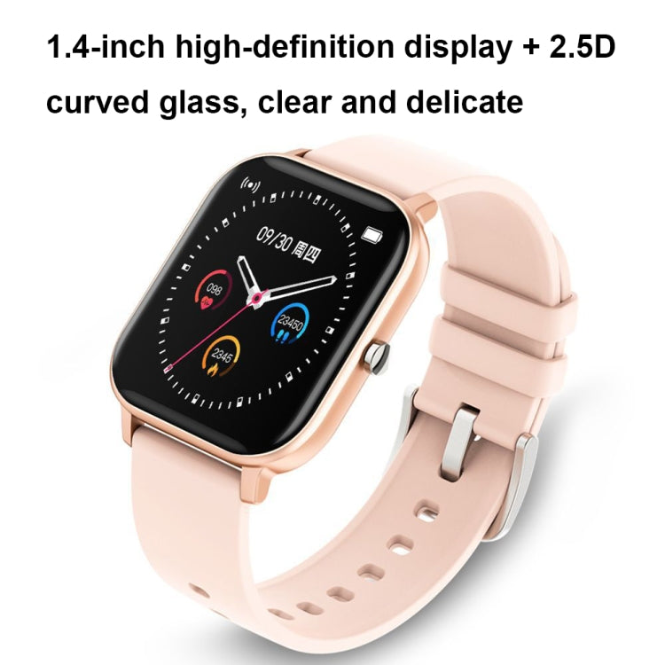 P8 1.4 Inch Heart Rate Blood Pressure Monitoring Smart Watch, Color: Gold Steel - Smart Wear by buy2fix | Online Shopping UK | buy2fix