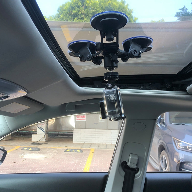 Car General Purpose Vehicle Bracket Suction Cup Fixed Glass Video Shooting Base, Shape: Suction Cup+PTZ+Gopro Screw - DJI & GoPro Accessories by buy2fix | Online Shopping UK | buy2fix