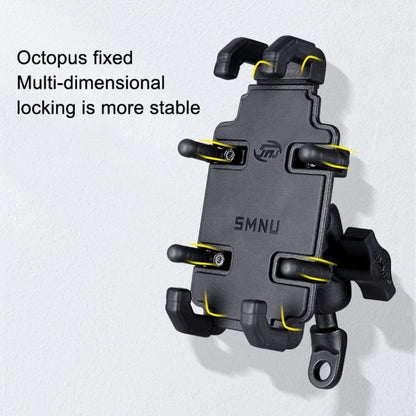 SMNU SM008 Motorcycle Aluminum Alloy Polyclaw Phone Bracket(L-type Installation) - In Car by SMNU | Online Shopping UK | buy2fix