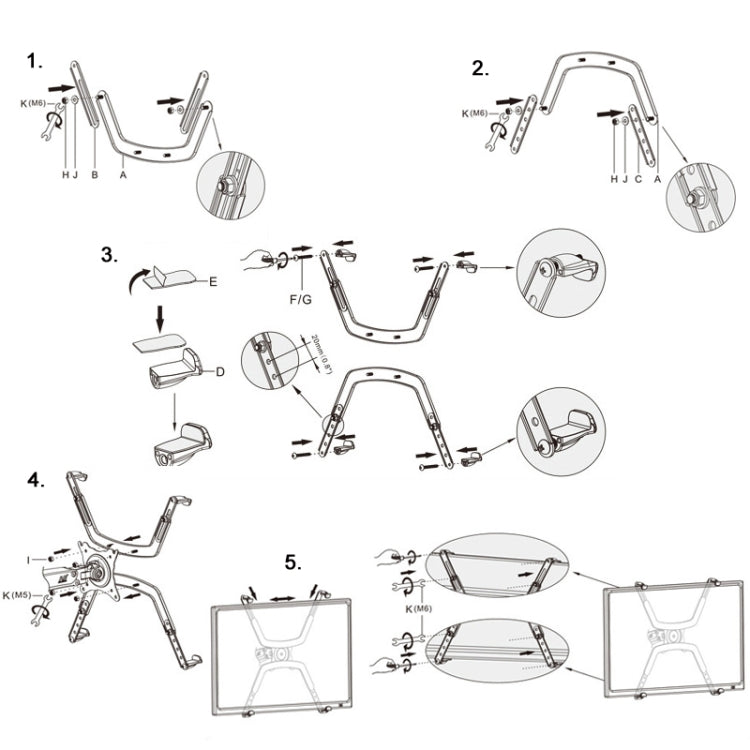 NORTH BAYOU FP-1 Non-Hole Computer Monitor Stand Accessories - Consumer Electronics by NORTH BAYOU | Online Shopping UK | buy2fix