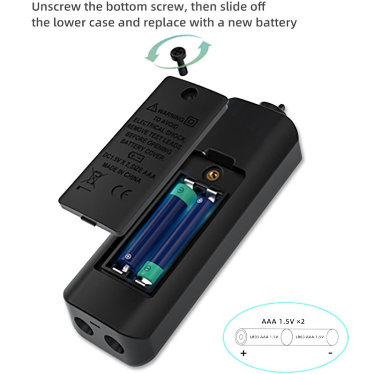 BSIDE A1 Dual Mode Smart Handheld High Precision Detection Electrician Voltage Multimeter Without Battery(Black) - Consumer Electronics by BSIDE | Online Shopping UK | buy2fix