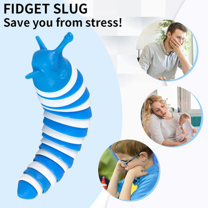 2 PCS Creepy Caterpillar Decompression Toy(Blue White) - Fidget Cube by buy2fix | Online Shopping UK | buy2fix