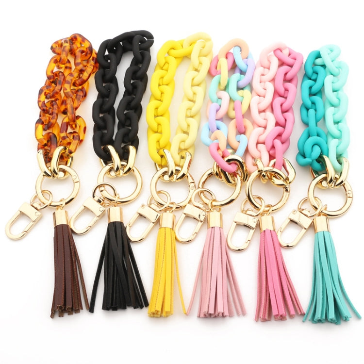 Keychain Ladies Acrylic Bracelet Jewelry(Yellow) - In Car by buy2fix | Online Shopping UK | buy2fix