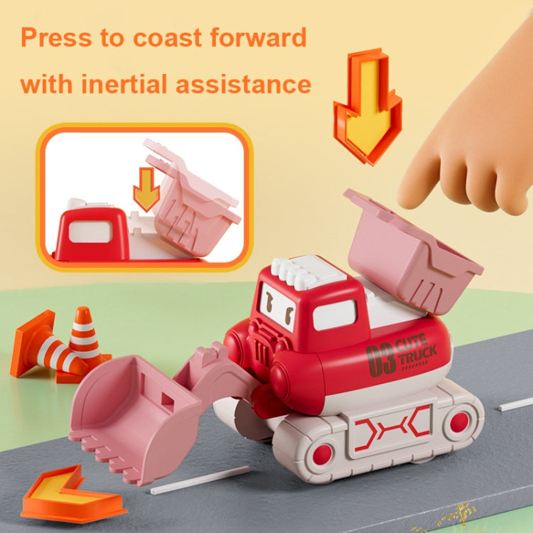 3 PCS 7799 Pressing Inertia Forward Cartoon Children Toy Car(Red) - Model Toys by buy2fix | Online Shopping UK | buy2fix