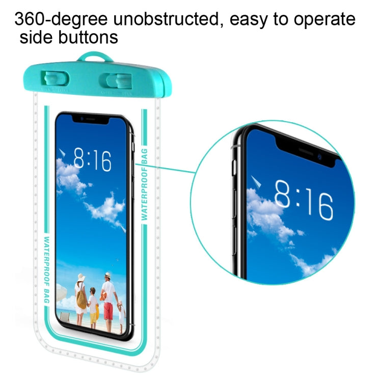 2 PCS Armband Style Transparent Waterproof Cell Phone Case Swimming Cell Phone Bag(Macaron Blue) - Waterproof Bag by buy2fix | Online Shopping UK | buy2fix