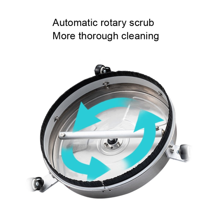 Round Floor Scrubber High Pressure Cleaner, Size: 15 inch Stainless Steel+2 Shots - In Car by buy2fix | Online Shopping UK | buy2fix