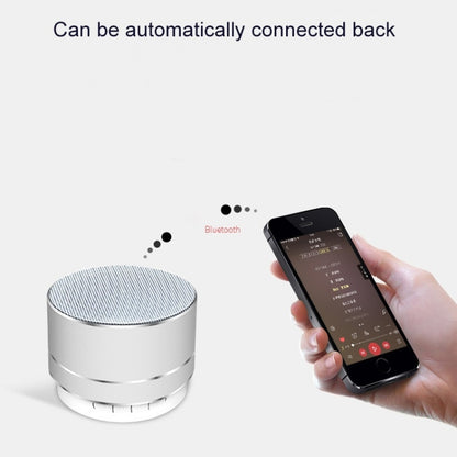 A10 Mini Metal Wireless Bluetooth Speaker(Silver) - Mini Speaker by buy2fix | Online Shopping UK | buy2fix