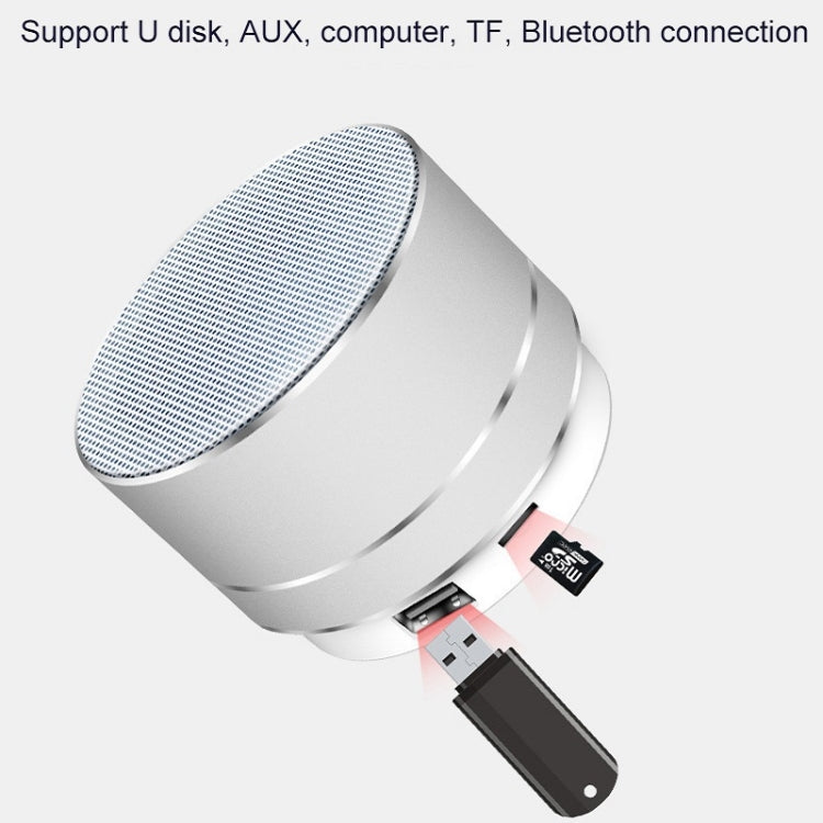 A10 Mini Metal Wireless Bluetooth Speaker(Silver) - Mini Speaker by buy2fix | Online Shopping UK | buy2fix