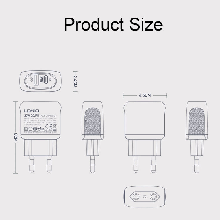 LDNIO A2316C 20W PD+QC 3.0 Phone USB Multi-hole Fast Charger UK Plug with USB-C/Type-C Cable - Mobile Accessories by LDNIO | Online Shopping UK | buy2fix