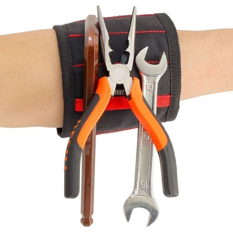 Electric Woodworking Multifunctional Powerful Magnetic Wrist Strap, Style: Five Rows Red - Others by buy2fix | Online Shopping UK | buy2fix