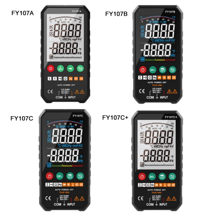 FY107B Automatic/Manual Colour Screen High Precision Intelligent Portable Digital Multimeter With Capacitive Diodes - Consumer Electronics by buy2fix | Online Shopping UK | buy2fix