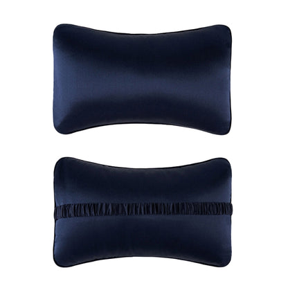 TZ19 Silk Car Head Pillow Car Memory Foam Comfort Lumbar Support(Navy) - In Car by buy2fix | Online Shopping UK | buy2fix