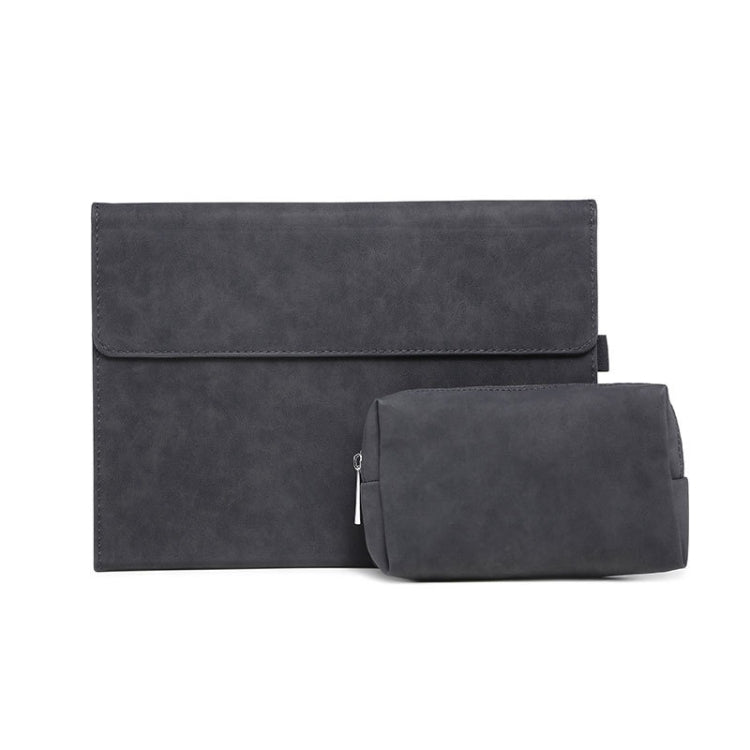 For Microsoft Surface Pro 8 Tablet Protective Case Holder(South African Sheepskin Black Case + Power Supply Bag) - Others by buy2fix | Online Shopping UK | buy2fix