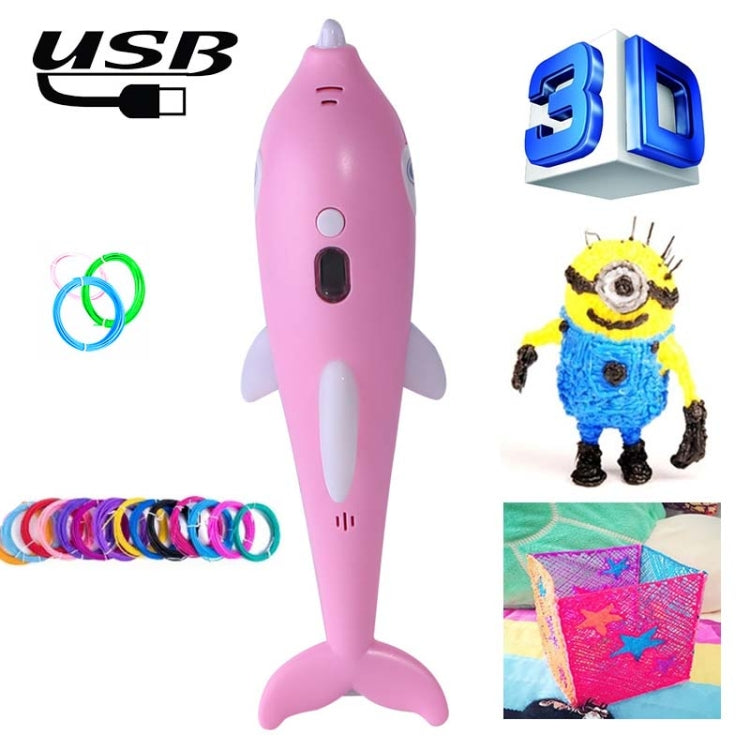 Children 3D Printing Pen Low Temperature Intelligent Screen Display Voice Drawing Pen, Style:, Color: 23 Colors (Pink) - 3D Printer by buy2fix | Online Shopping UK | buy2fix