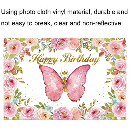 1.5m x 1m Butterfly Pattern Photography Backdrop Birthday Party Decoration Background Cloth(MDT10216) - Camera Accessories by buy2fix | Online Shopping UK | buy2fix