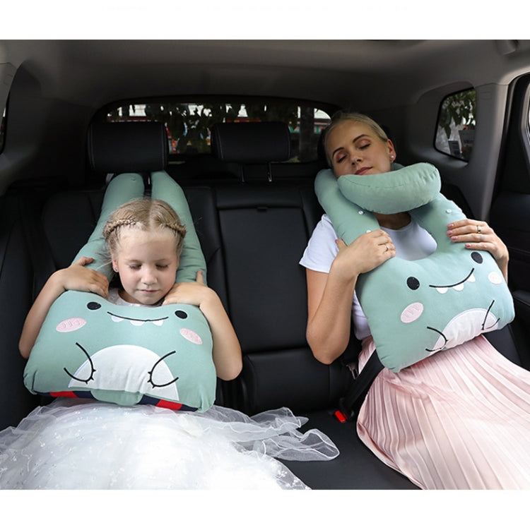 8146 Cartoon Adjustable Car Children Sleep Safety Belt U-shaped Neck Pillow(Pink Bun) - In Car by buy2fix | Online Shopping UK | buy2fix
