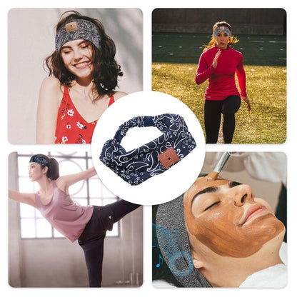 Sleep Headphones Wireless Headband for Training Yoga Running Sleeping Meditation(Deep Blue) - Eye Masks by buy2fix | Online Shopping UK | buy2fix