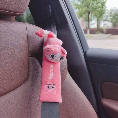 002 Cute Cartoon Thicked Seat Belt Anti-Strangled Protective Cushion, Length: 23cm (Pink Cat) - In Car by buy2fix | Online Shopping UK | buy2fix