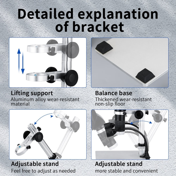 G1600 1-1600X Magnification 9 Inch Electron Microscope, Style: With Battery US Plug - Consumer Electronics by buy2fix | Online Shopping UK | buy2fix