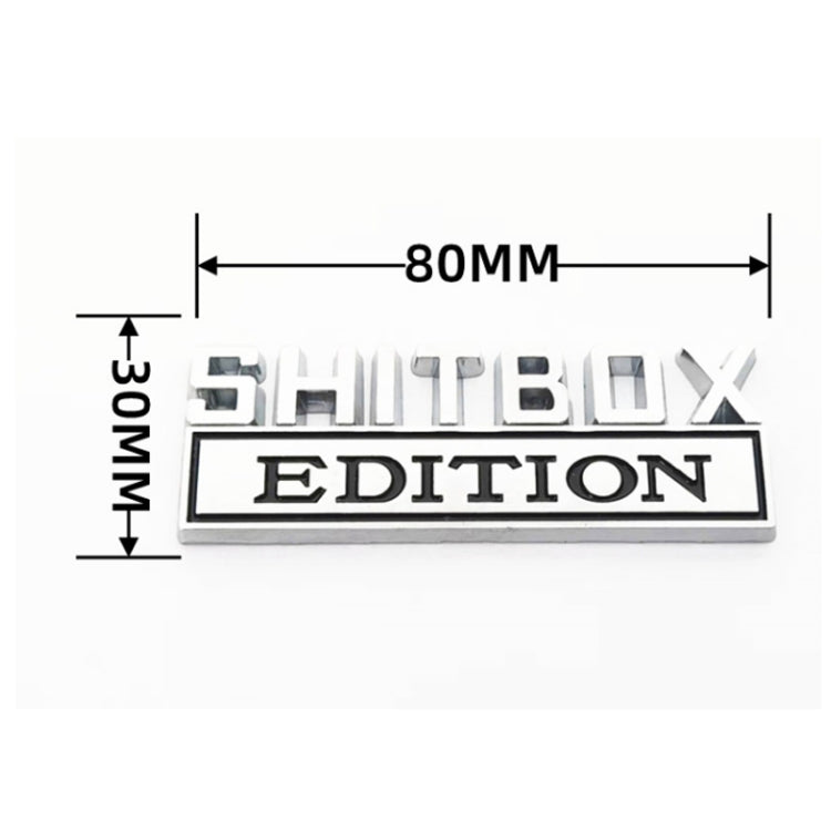 5pcs Car Body Rear Modification Badge Plate Label(Silver Black) - In Car by buy2fix | Online Shopping UK | buy2fix
