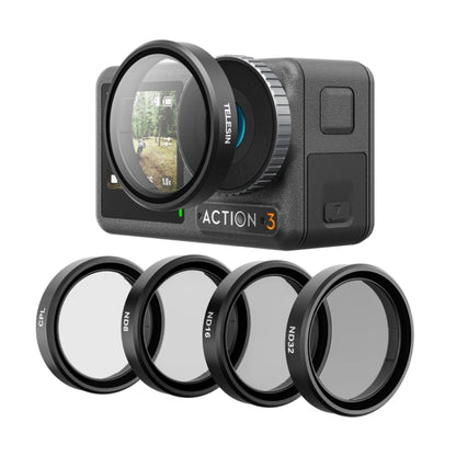 For DJI OSMO Action 3 / 4 TELESIN ND CPL Filter Set Aluminium Alloy Frame Lens(CPL+ND8/16/32 Set) - Lens Filter by TELESIN | Online Shopping UK | buy2fix