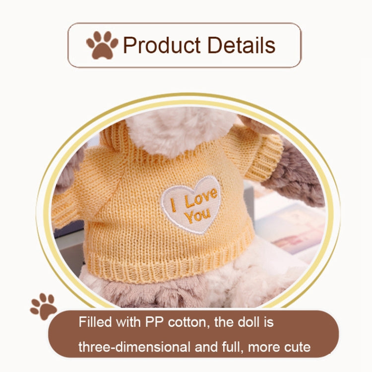 Cute Dressing Teddy Plush Toys Decorative Gift Plush Doll, Color: Coffee Sweater - Soft Toys by buy2fix | Online Shopping UK | buy2fix