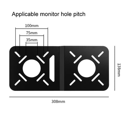 Computer Monitor VESA Connection Bracket Router Tablet Fixed Bracket(Black) - Consumer Electronics by buy2fix | Online Shopping UK | buy2fix