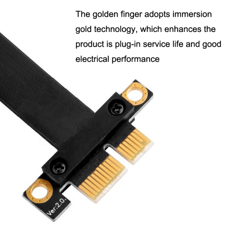 PCI-E 3.0 1X 180-degree Graphics Card Wireless Network Card Adapter Block Extension Cable, Length: 20cm -  by buy2fix | Online Shopping UK | buy2fix