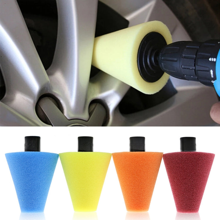 Car Cone Wheel Polishing Sponge M14 Detail Waxing Sponge Wheel(Red) - In Car by buy2fix | Online Shopping UK | buy2fix