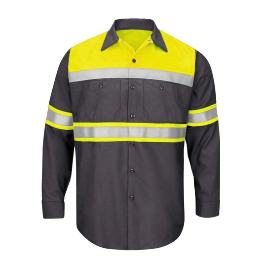 Pure Cotton Long-sleeved Reflective Clothes Overalls Work Clothes, Size: M(Yellow+Gray Top) - Workplace Safety Supplies by buy2fix | Online Shopping UK | buy2fix