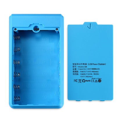 Q6 Removable 6 Sections 18650 Battery Box Charger Case, Style: Ordinary(Blue) - Consumer Electronics by buy2fix | Online Shopping UK | buy2fix