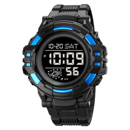 SKMEI 2003 Multifunctional Back Light Sports Watch Mens Countdown Date Alarm Clock Watch(Blue Black Machine) - LED Digital Watches by SKMEI | Online Shopping UK | buy2fix