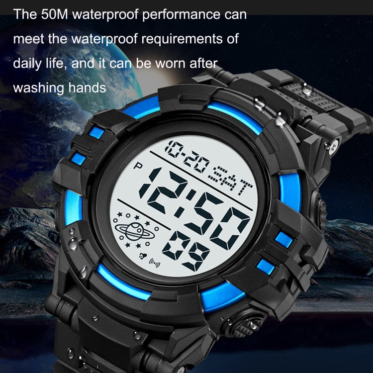 SKMEI 2003 Multifunctional Back Light Sports Watch Mens Countdown Date Alarm Clock Watch(Blue White Machine) - LED Digital Watches by SKMEI | Online Shopping UK | buy2fix
