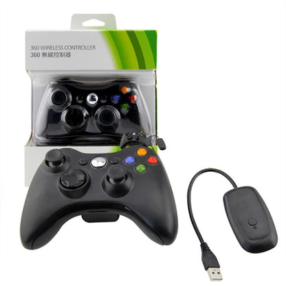 For Microsoft Xbox 360 / PC XB13 Dual Vibration Wireless 2.4G Gamepad With Receiver(Black) - Gamepad by buy2fix | Online Shopping UK | buy2fix